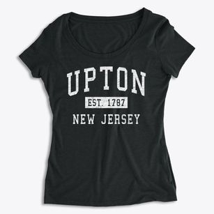 Upton New Jersey Classic Established Women's Premium Scoop Neck