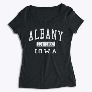 Albany Iowa Classic Established Women's Premium Scoop Neck