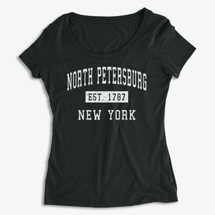 North Petersburg New York Classic Established Women's Premium Scoop Neck