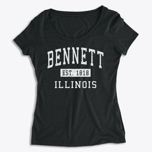 Bennett Illinois Classic Established Women's Premium Scoop Neck