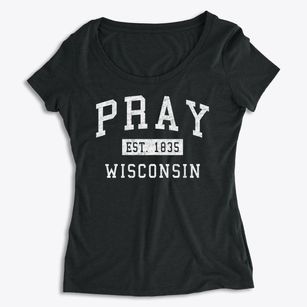 Pray Wisconsin Classic Established Women's Premium Scoop Neck
