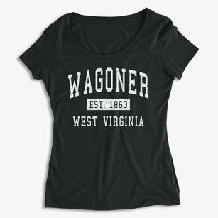 Wagoner West Virginia Classic Established Women's Premium Scoop Neck