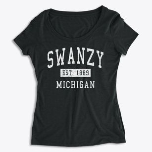 Swanzy Michigan Classic Established Women's Premium Scoop Neck