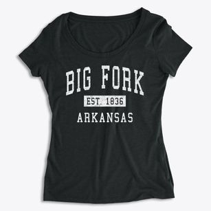 Big Fork Arkansas Classic Established Women's Premium Scoop Neck