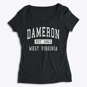 Dameron West Virginia Classic Established Women's Premium Scoop Neck
