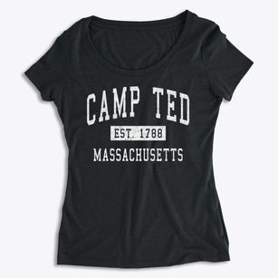 Camp Ted Massachusetts Classic Established Women's Premium Scoop Neck