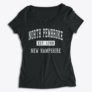 North Pembroke New Hampshire Classic Established Women's Premium Scoop Neck