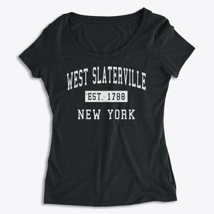 West Slaterville New York Classic Established Women's Premium Scoop Neck
