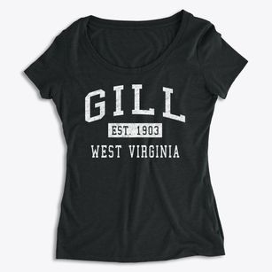Gill West Virginia Classic Established Women's Premium Scoop Neck