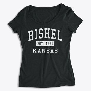 Rishel Kansas Classic Established Women's Premium Scoop Neck