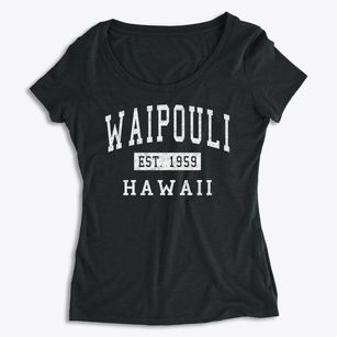 Waipouli Hawaii Classic Established Women's Premium Scoop Neck