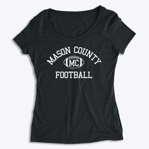 Mason County Christian School Classic Football Women's Premium Scoop Neck