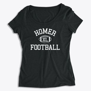 Homer High School Classic Football Women's Premium Scoop Neck
