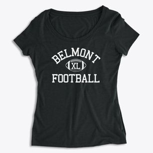 Belmont High School Classic Football Women's Premium Scoop Neck