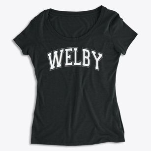 Welby Elementary School Varsity Arch Women's Premium Scoop Neck