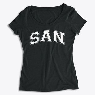 San Lorenzo Adult School Varsity Arch Women's Premium Scoop Neck