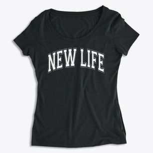 New Life Christian School Varsity Arch Women's Premium Scoop Neck