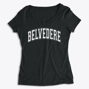 Belvedere Academy Varsity Arch Women's Premium Scoop Neck