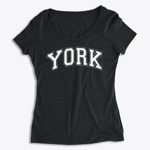 York Prep Varsity Arch Women's Premium Scoop Neck