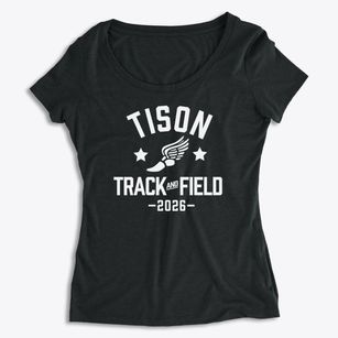 Tison Junior High School Track and Field Women's Premium Scoop Neck