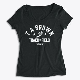T A Brown Elementary School Track and Field Women's Premium Scoop Neck