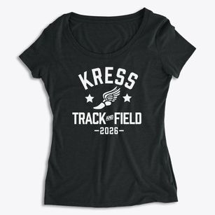 Kress High School Track and Field Women's Premium Scoop Neck