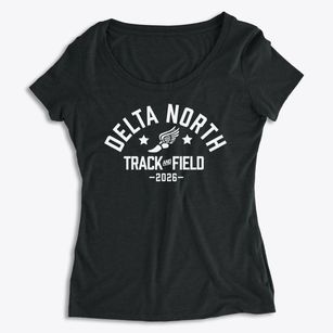 Delta North Elementary School Track and Field Women's Premium Scoop Neck
