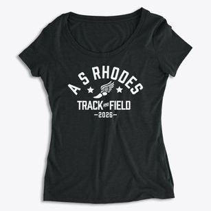 A S Rhodes Elementary School Track and Field Women's Premium Scoop Neck