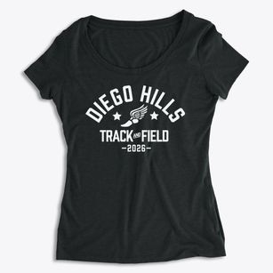 Diego Hills Charter School Track and Field Women's Premium Scoop Neck