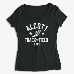 Alcott Elementary School Track and Field Women's Premium Scoop Neck