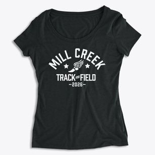 Mill Creek Baptist Christian Academy Track and Field Women's Premium Scoop Neck