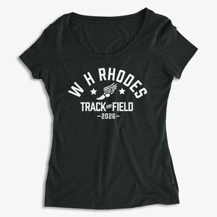 W H Rhodes Elementary School Track and Field Women's Premium Scoop Neck