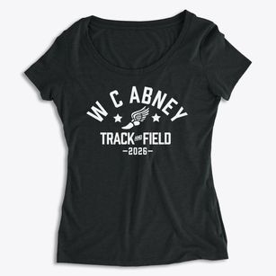 W C Abney Elementary School Track and Field Women's Premium Scoop Neck