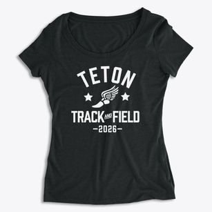 Teton Middle School Track and Field Women's Premium Scoop Neck