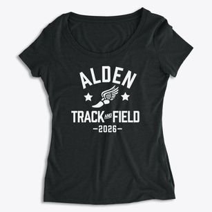 Alden High School Track and Field Women's Premium Scoop Neck