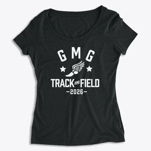 G M G Elementary School Track and Field Women's Premium Scoop Neck