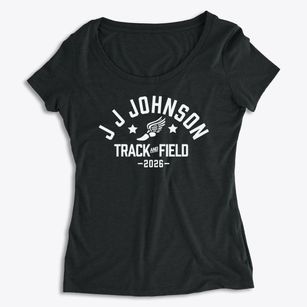 J J Johnson Elementary School Track and Field Women's Premium Scoop Neck