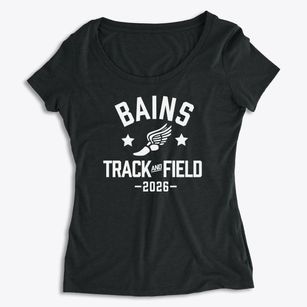 Bains Elementary School Track and Field Women's Premium Scoop Neck