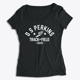 D S Perkins Elementary School Track and Field Women's Premium Scoop Neck