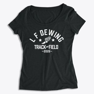 L F Dewing Elementary School Track and Field Women's Premium Scoop Neck