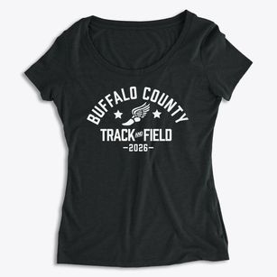 Buffalo County District 36 School Track and Field Women's Premium Scoop Neck