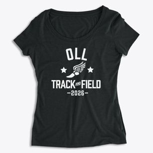 Our Lady Of Lourdes School Track and Field Women's Premium Scoop Neck