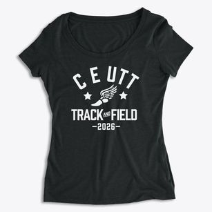 C E Utt Middle School Track and Field Women's Premium Scoop Neck