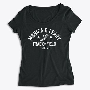 Monica B Leary Elementary School Track and Field Women's Premium Scoop Neck