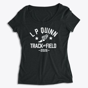 L P Quinn Elementary School Track and Field Women's Premium Scoop Neck