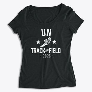 U N International School Track and Field Women's Premium Scoop Neck