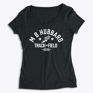 M B Hubbard Elementary School Track and Field Women's Premium Scoop Neck