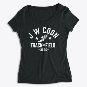 J W Coon Elementary School Track and Field Women's Premium Scoop Neck