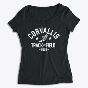 Corvallis Montessori School Track and Field Women's Premium Scoop Neck