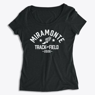 Miramonte Elementary School Track and Field Women's Premium Scoop Neck